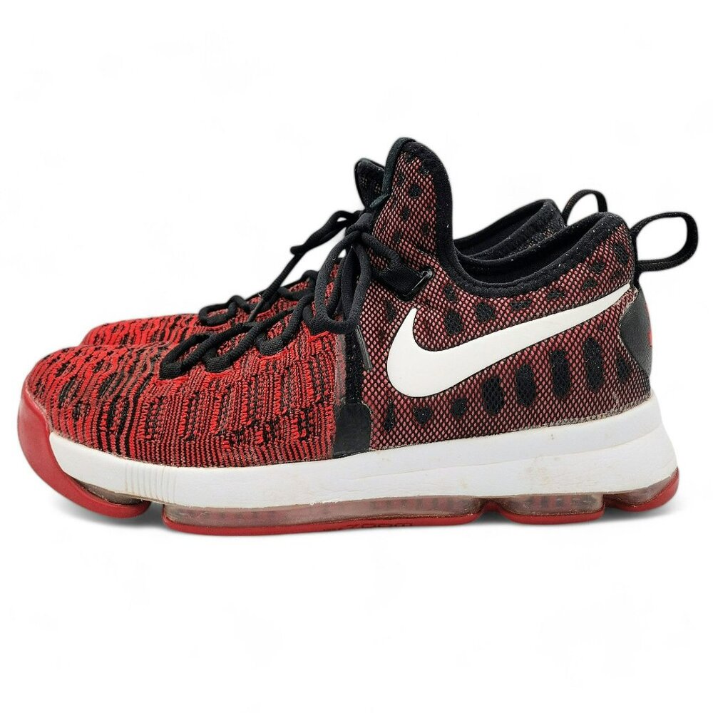 Nike KD 9 University Red Black White Basketball Shoes 843392-610 Men's Size 8